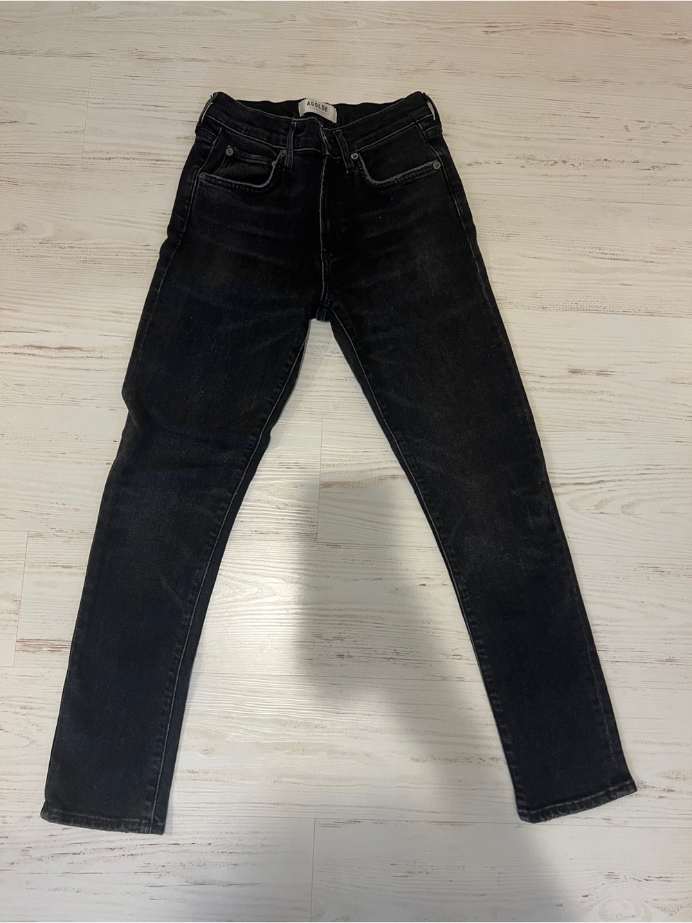 AGOLDE Toni Mid Rise Black Slim Fit Jeans Size 23